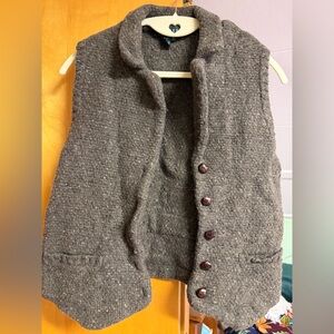 Ralph Lauren Dark Green-Charcoal Wool Vest